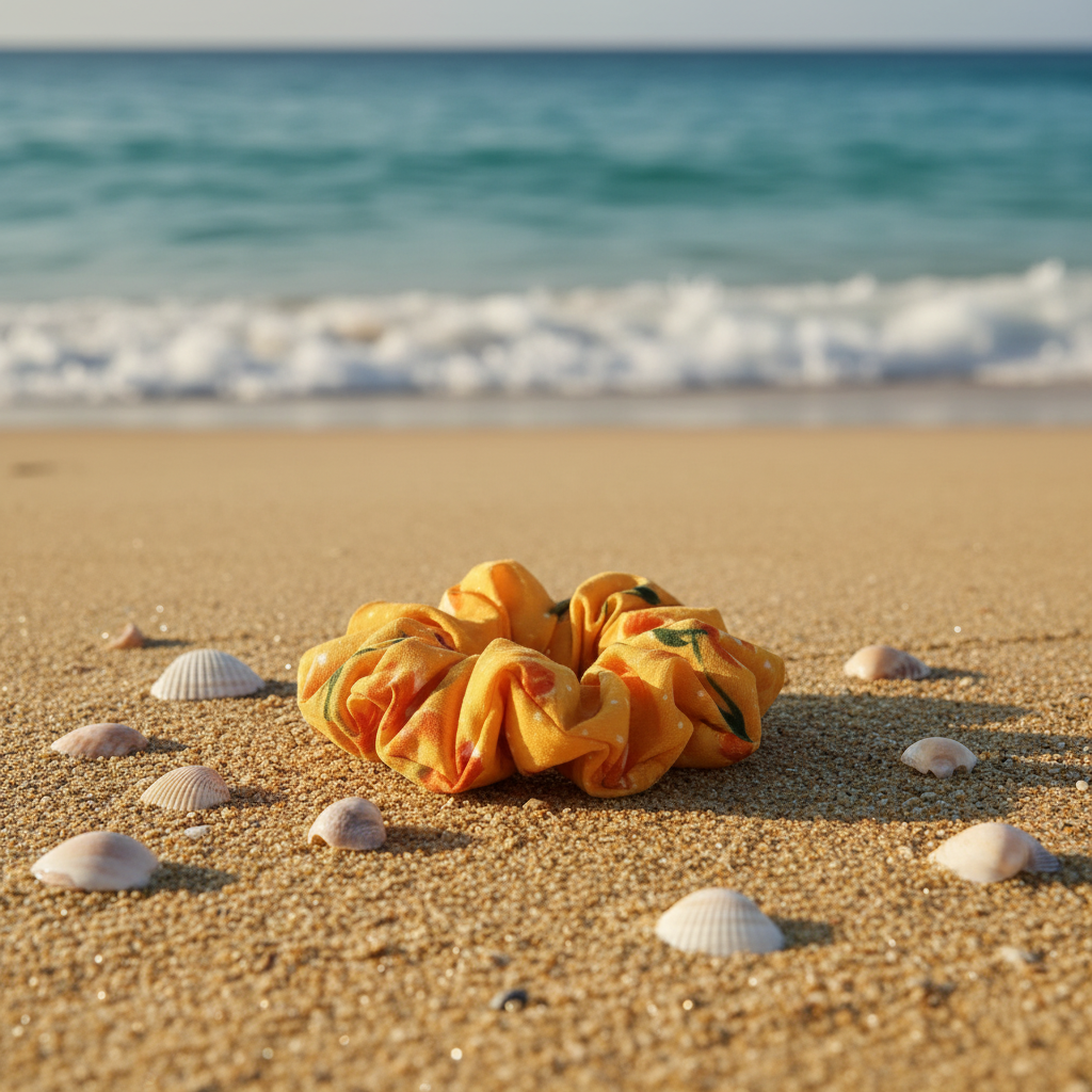 Chouchou marron - plage