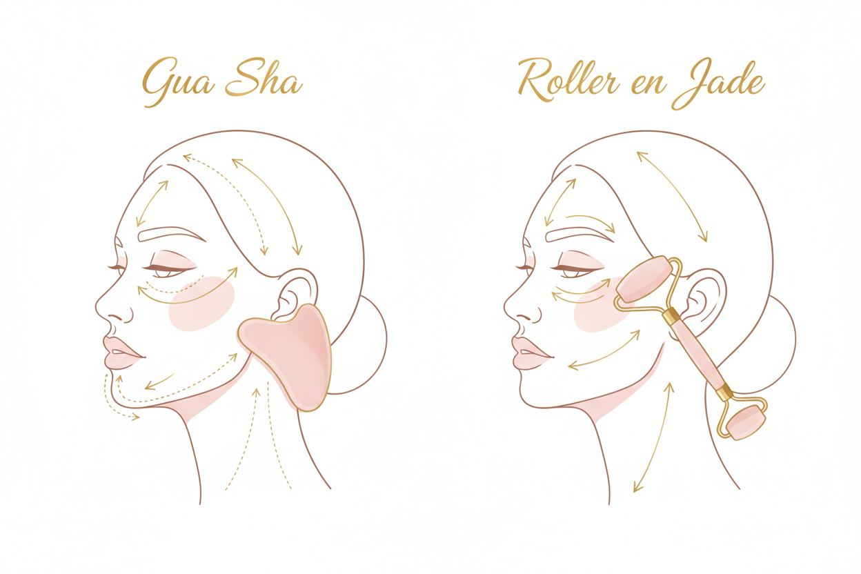 Comment utiliser gua sha et roller