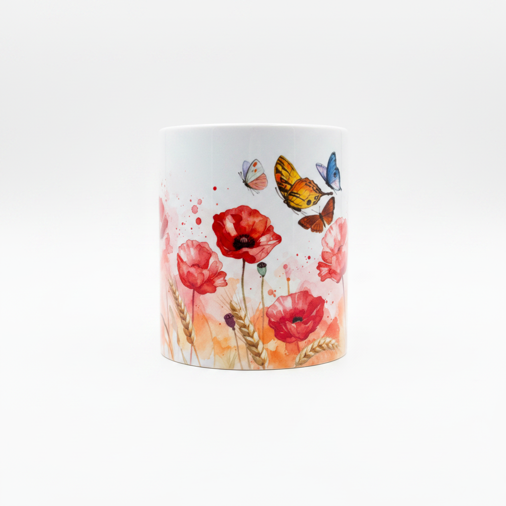 Tasse coquelicots face